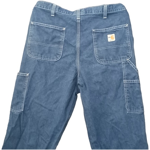 Carhartt Cargo Jeans Mens 36x36 Flame Resistant Cat 2 Pockets Work Pants - Picture 1 of 11